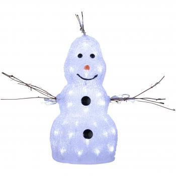 Figurine extérieure LED Bonhomme de Neige en cristal