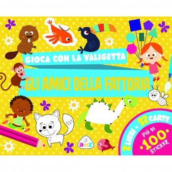 Gli amici della fattoria. Gioca con la valigetta. Ediz. a colori. Con 32 Carte. Con Adesivi