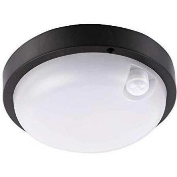 Aplique LED exterior 12W con sensor de movimiento negro