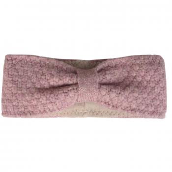 Altrosa Zwillingsherz-Strickkopfband mit Fleece