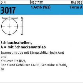 Reyher Verzinkte Schlauchschelle DIN 3017 Form A – 100er Paket, 90–110/9 C7 (25 Stück)