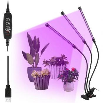 Lámpara Mini Espectro Floral USB para Cultivo Hidropónico
