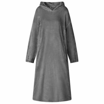 S‑Size Flannel Blanket Jacket – Dark Grey, VidaXL