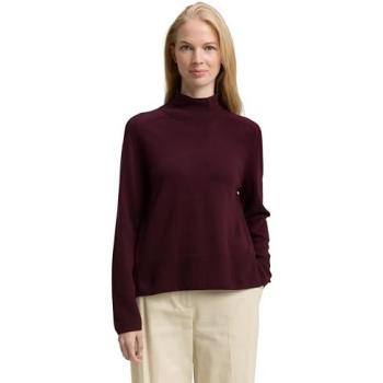TOM TAILOR Pullover aus Baumwoll-Kaschmir-Mix, Rot, M