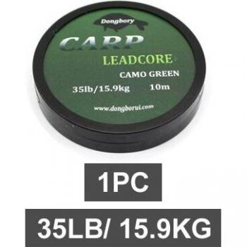 Leadcore 10M: Carpa de Pesca Hooklink 12 Trenzada, Núcleo de Plomo y Pelo