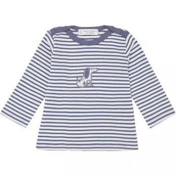 Sense Organics Camicia a maniche lunghe blu-grigio stripes