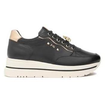 Nerogiardini Sneaker Femminile Contrastante con Charm NERO-ORO