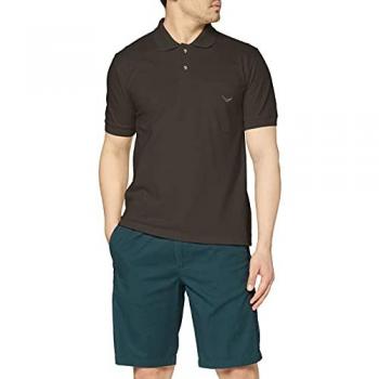 Trigema Herren Poloshirt mit Brusttasche in Grau (Anthrazit) Größe L