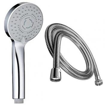 Hand-Duschschlauch-Set Sanixa GH03‑DS2 mit 200 cm eckigem Duschkopf