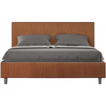 Letto matrimoniale 160x200 cm modello Adele Labirinto 04 in arancione (senza rete)