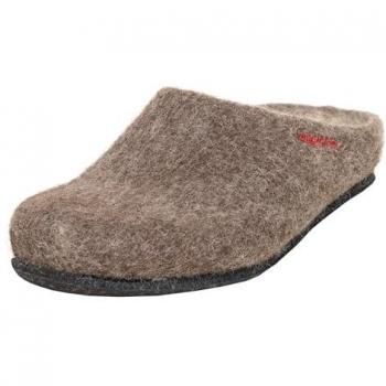 Merino Magicfelt Hausschuh AN‑709 – Gummi‑Sohle, braun – für Männer