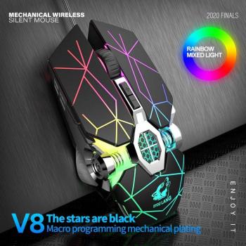 RGB ProRatón 2.4G Ergonómico con Cable y Batería ABS