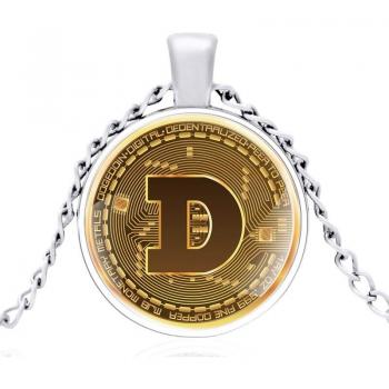 Metal Dogecoin Pendant Necklace