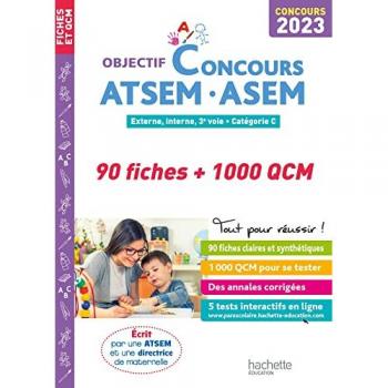 Christine Blanchard Objectif Concours 2020 Atsem 90 Fiches 1000 Qcm