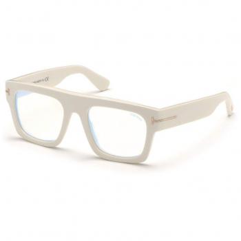 Tom Ford Fashion Brille FAUSTO FT 5634‑B Blue Block Ivory für Männer und Frauen