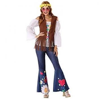 Vrouwelijk Hippie Kostuum ATOSA gilet, Multicolore