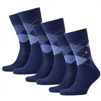 Burlington Preston Argyle Blue Socks