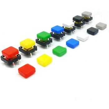 100pcs 12mm Square Push Button Covers