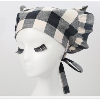 Restaurant Work Adjustable Plaid Hat