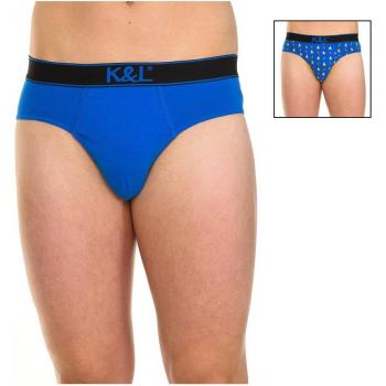 Slip Uomo Kisses&love 2 Unità Blu S