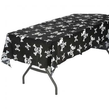 Mantel Fiesta Calaveras Negro 137x274 cm