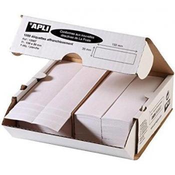 Frankier-Etiketten, 150 x 39 mm, weiß, 1000 Stück pro Box