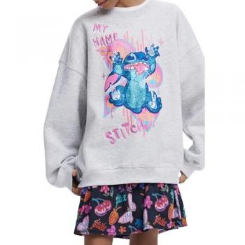 Sudadera infantil Desigual Stitch™ con glitter