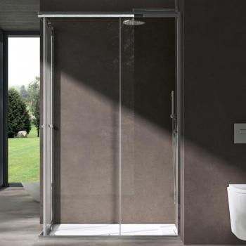 Paroi de Douche Sogood® 90x120 cm avec Receveur et Verre Transparent