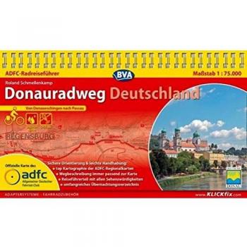 Roland Schmellenkamp Adfc-Radreiseführer Donauradweg Deutschland 1:75.000 Praktische Spiralbindung, Reiß