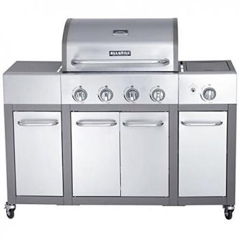 Allgrill Major Deluxe Edelstahl Gasgrill mit Seitenkocher