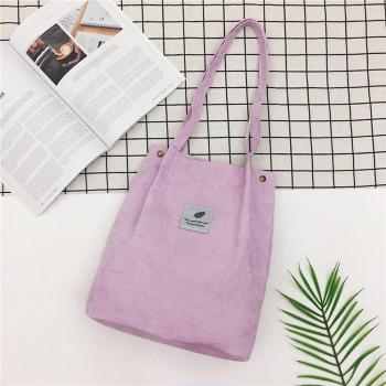 Bolso de playa para compras de color sólido casual