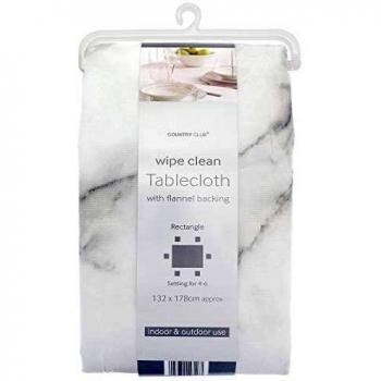 Marble Effect PVC Table Cover 132 x 178cm