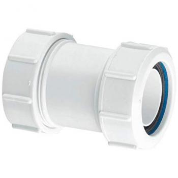 McAlpine S28M 1.25 inch Multifit Straight Connector, White
