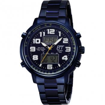 ETT Funkchronograph »Hunter, EGS-11445-32M«, Armbanduhr, Herrenuhr, Stoppfunktion, Datum, Solar