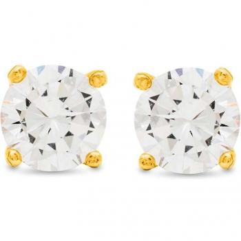 Pendientes de Plata 925 con Baño de Oro Luxenter