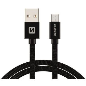 Swissten micro USB kabel 1,2 m černý