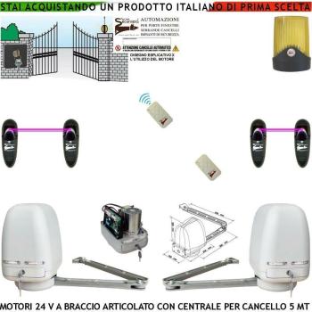 Automatismo Cancelliera 24V – Braccio Articolato + 2 Radiocomandi