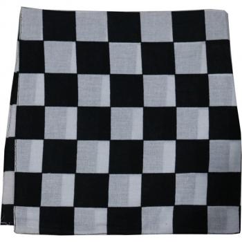 Unisex Black-White Plaid Throw Bandanna