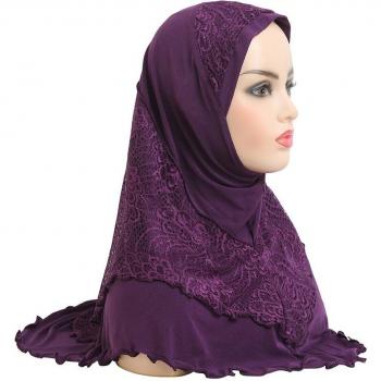 Amira Pull‑On Hijab – 70x60cm Islamic Scarf for Women