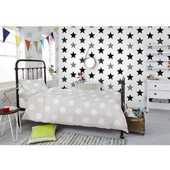Papier Peint Argenté et Blanc Kids @ Home