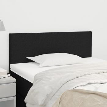 Ensemble Tête de Lit et Meuble de Chambre à Coucher Noir 100x5x78/88 cm Tissu