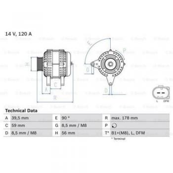 BOSCH Alternatore 0 986 048 530