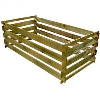 Garden Slatted Compost Bin 160x80x58 cm