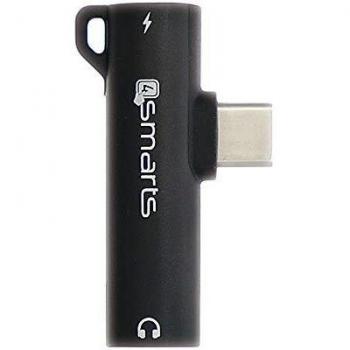 Divisore audio e di ricarica da USB Type-C a USB Type-C 3,5 mm SoundSplit Mini Black