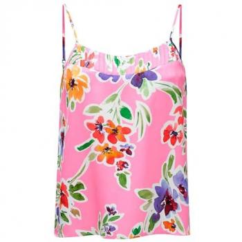 Blusa de tirantes rosa con estampado para mujer Salsa Jeans
