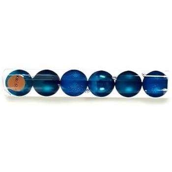 Set di Palline di Natale in Plastica Blu 8 x 9 x 8 cm (12 Pezzi)