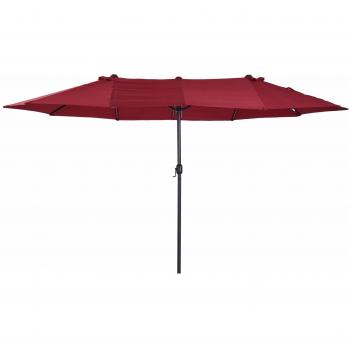 AeroShade 4.6 m Two‑Sided Sun Shelter – Crimson Red
