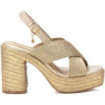 Women's Beige Comfort High Heel Sandals, US 5.5
