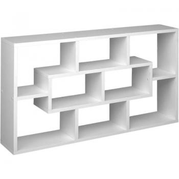 Étagère design blanc 8 compartiments 85 cm