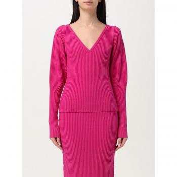 Maglia Fitted a Coste Actitude Twinset Rosa Taglia M
